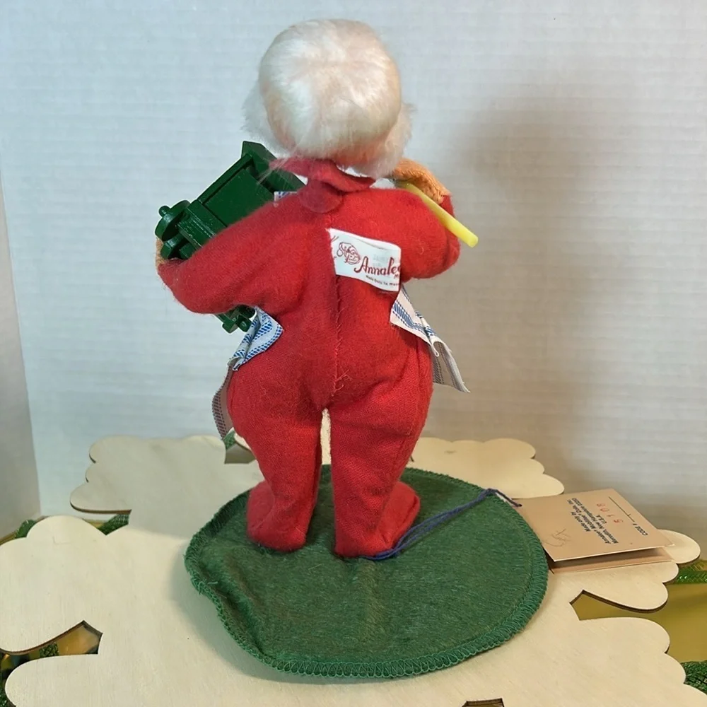 Annalee Santa with green train. 1989